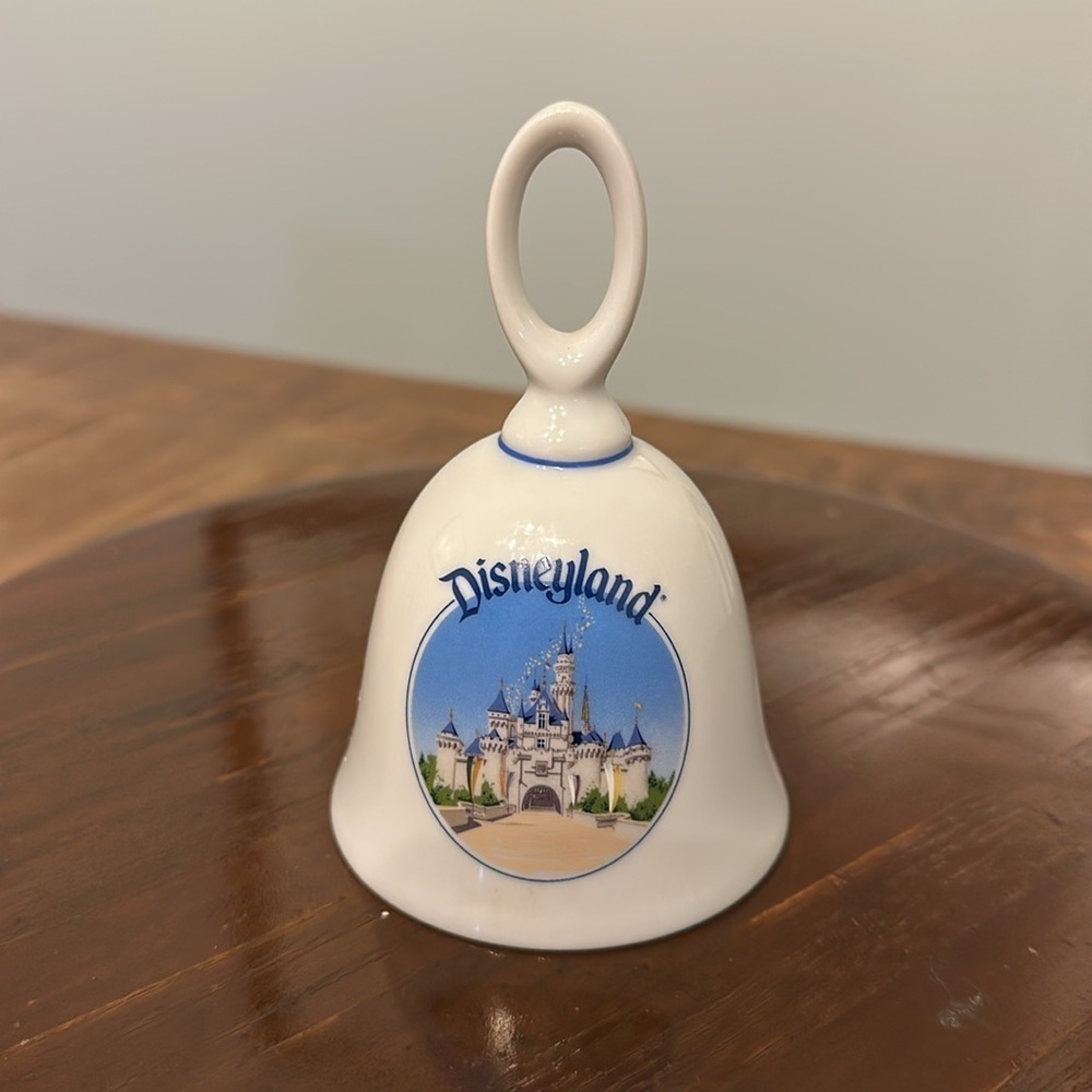 Vintage Disneyland Souvenir Ceramic Bell. Featuring the Sleeping Beauty Castle.